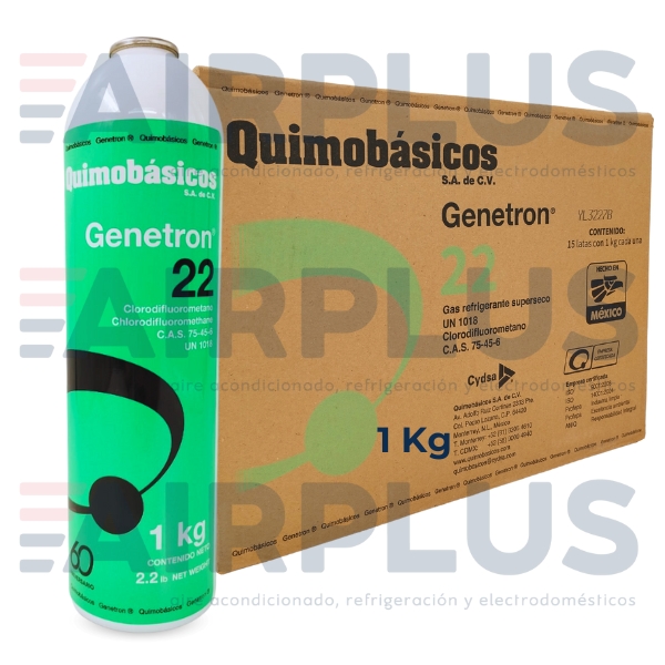 GAS REFRIGERANTE R-22 GENETRON DE 1 KG