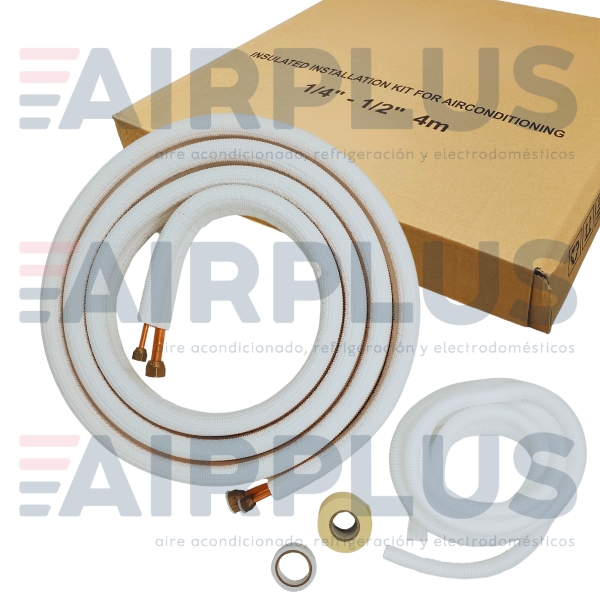 KIT DE INSTALACIÓN PARA MINISPLIT DE 1/2 x 1/4 (ALUMINIO CON PUNTA DE COBRE)