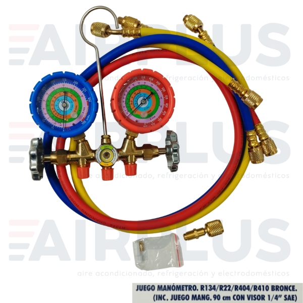 MANOMETRO APMG-A3B36S CON MIRILLA R134/R22/R404/R410