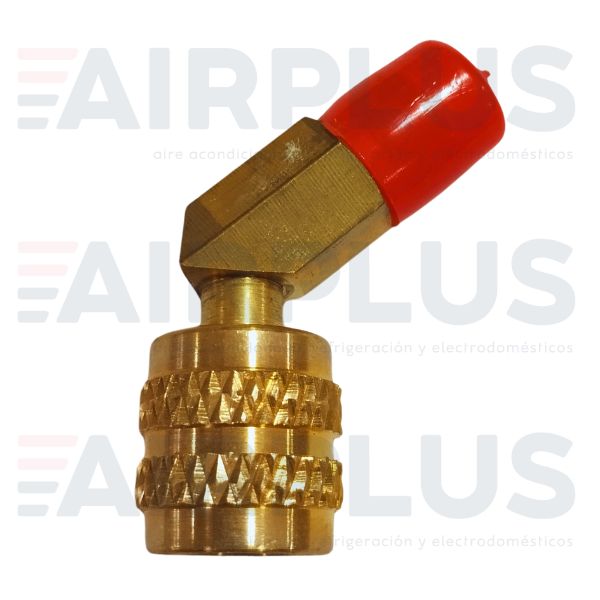 ADAPTADOR EN ANGULO PARA R410 DE 5/16 HEMBRA A 1/4 MACHO