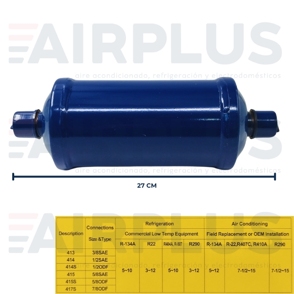 FILTRO DESHIDRATADOR REVERSIBLE SAD-417S SOLDABLE 7/8