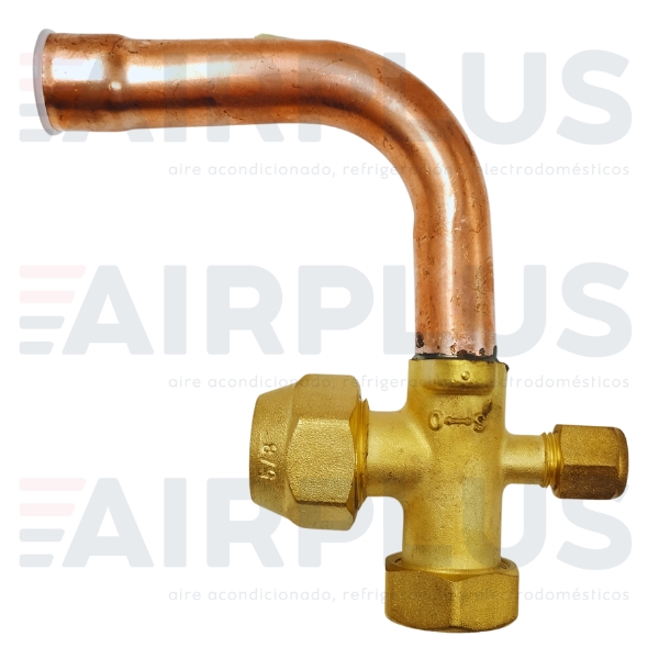 VALVULA PARA MINISPLIT CURVA DE 3 VIAS CONEXIÓN DE 5/8"