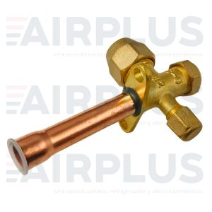 VALVULA PARA MINISPLIT RECTA DE 3 VIAS CONEXIÓN DE 1/2″