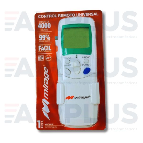 CON-081-046 CONTROL REMOTO UNIVERSAL MIRAGE 4000 CODIGOS (MRC4K2E)