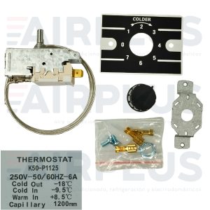 TERMOSTATO PARA REFRIGERADOR DOMESTICO TIPO RANCO MOD. K50-P1125