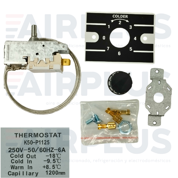 TERMOSTATO PARA REFRIGERADOR DOMESTICO TIPO RANCO MOD. K50-P1125